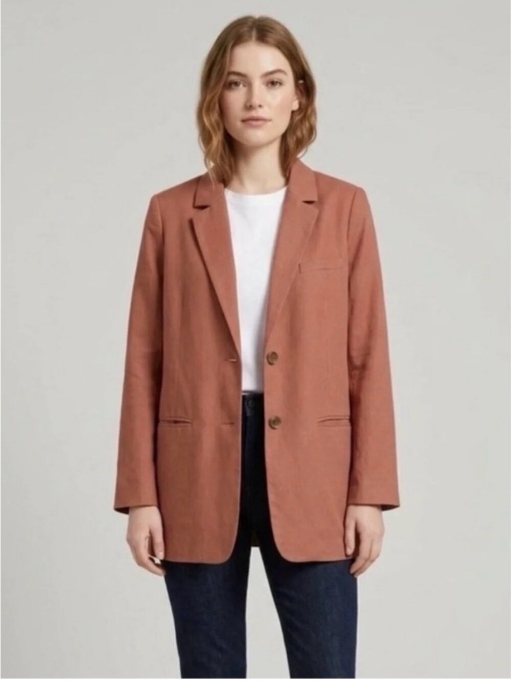 Everlane The Cotton Linen Blend Blazer